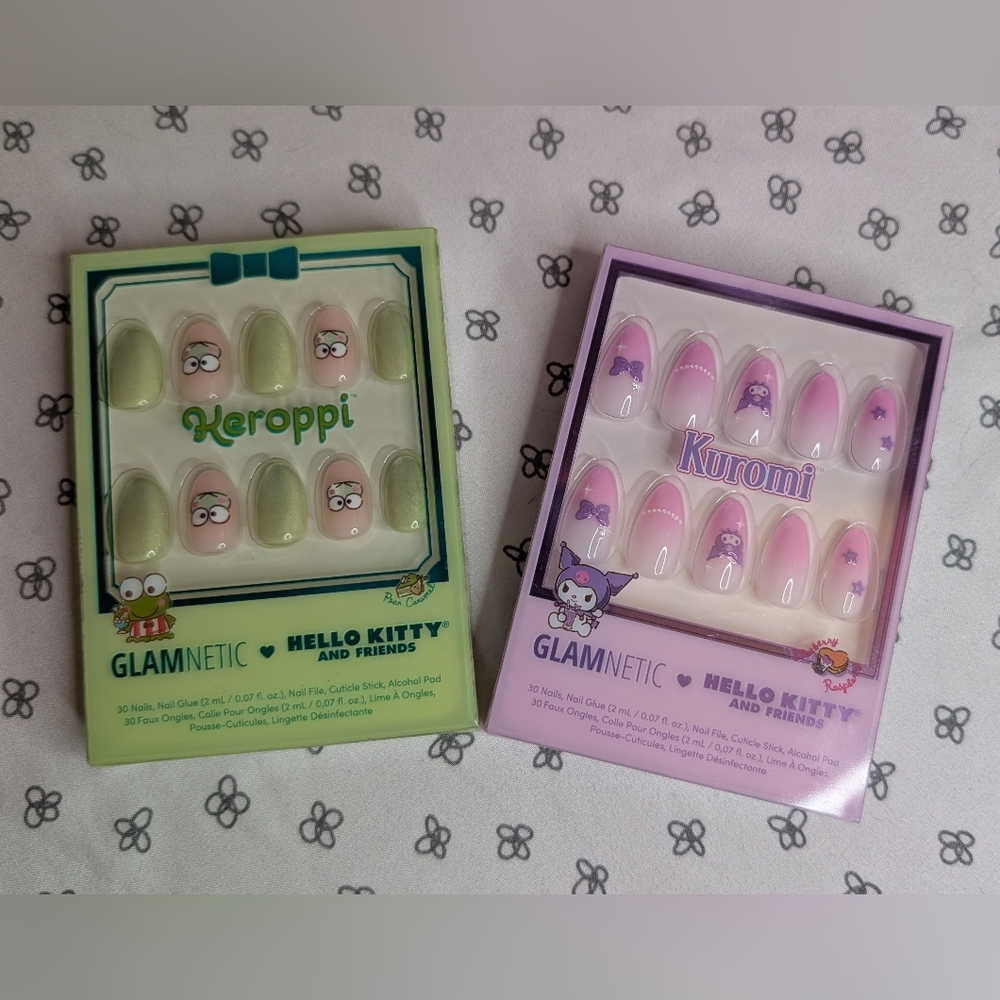 Glamnetic Press On Nails Kuromi And Keroppi Hello Kitty And Friends NIB GWP